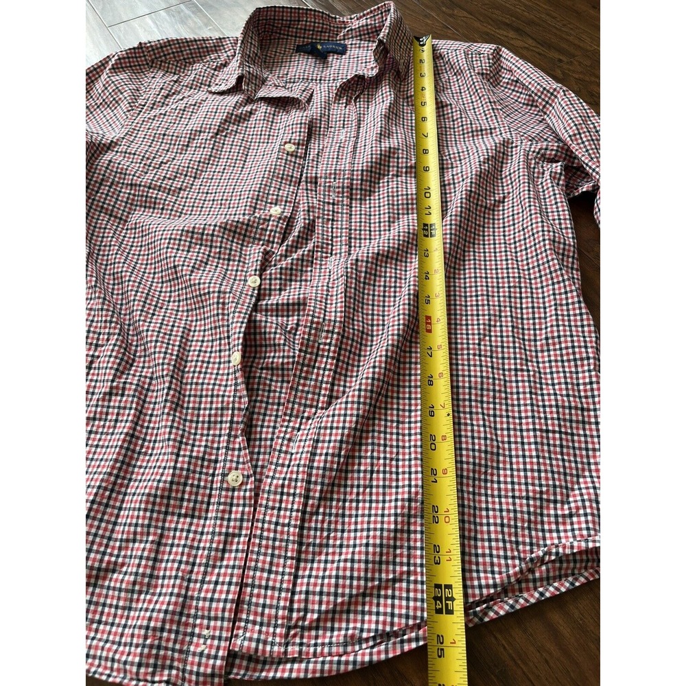 Polo Ralph Lauren Boys Button Up Dress Shirt Red Plaid Extra Large/XL (18-20) - Picture 4 of 5